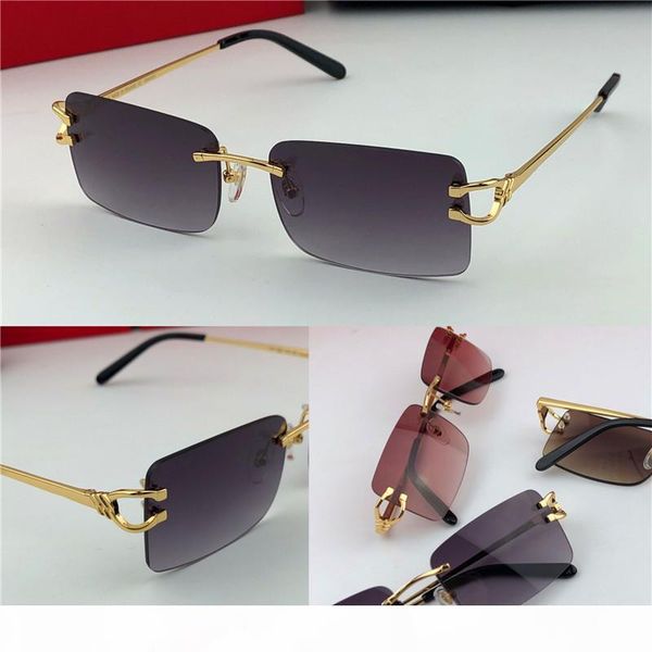 

selling wholesale outdoor men's fashion sunglasses 3456631 frameless square small frame retro modern avant-garde design uv400 eyew, White;black