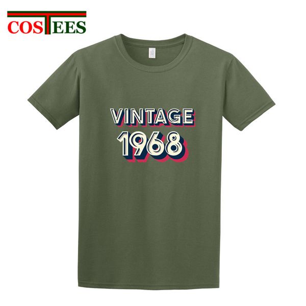 

vintage 1968 3d t shirts men classic 50 years old t-shirt homme 50th birthday present tshirt father's day perfect gift tee shirt