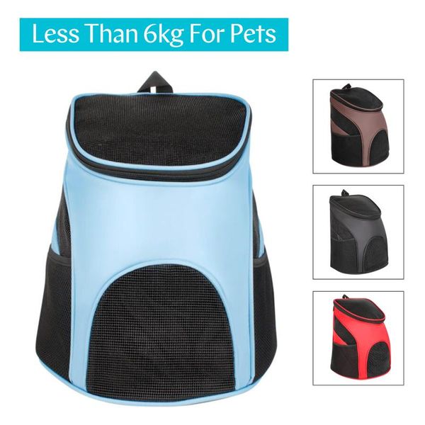 

pet bag carrier out folding nylon breathable mesh portable cat backpack outdoor double shoulder bag for small dogs pet products