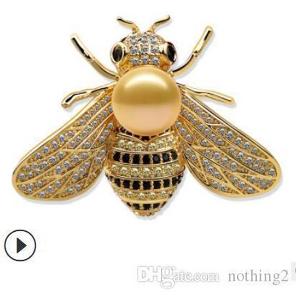 

designer jewelry pins for women bee pins pearl pattaya brooches fashion of shipping, Gray
