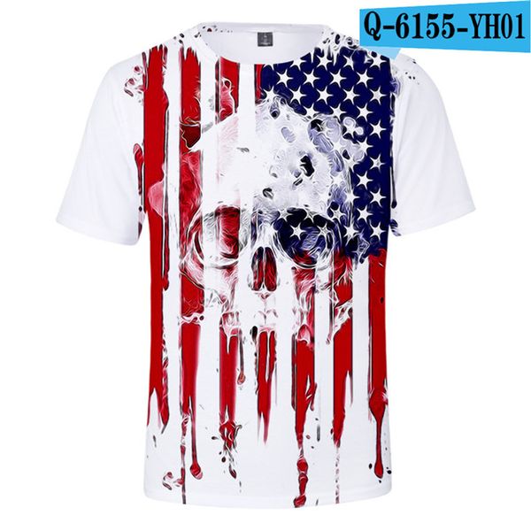

skull eagle usa national flag 3d print shirts aesthetic humor horror men clothing