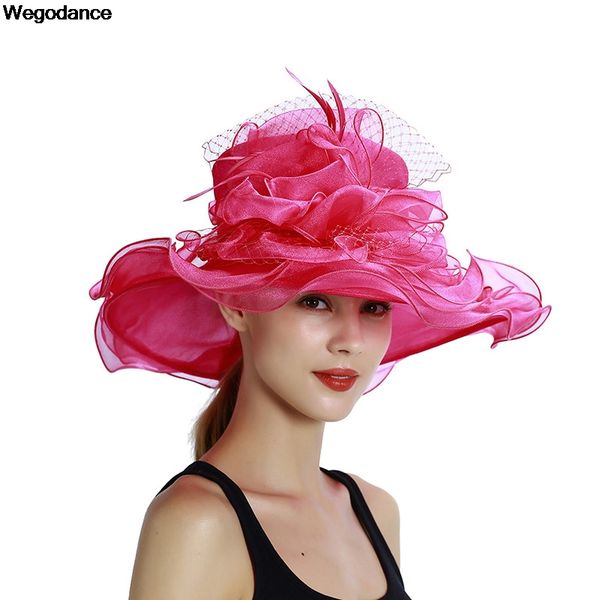 

new women elegant wedding flower fashion lady hat, Blue;gray