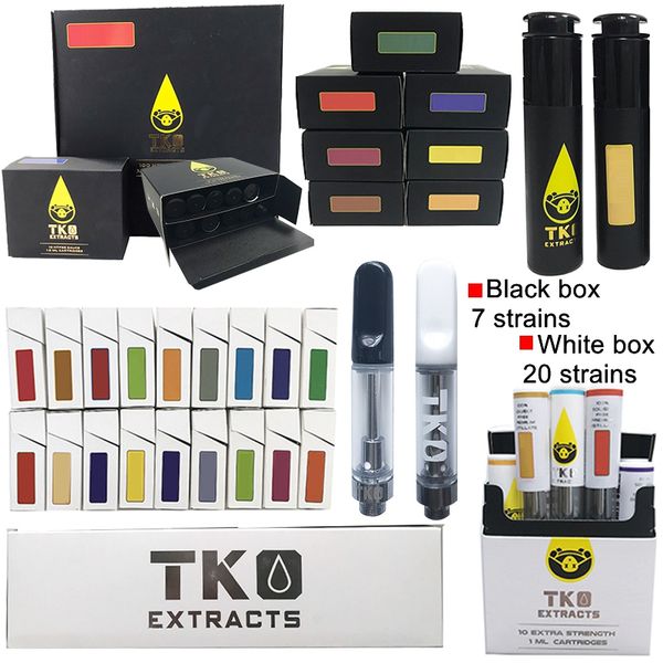 

TKO экстрактов картриджи 0,8 мл 1,0 мл Черного Совет Ceramic Coil густого масло Dab Pen Воск Испаритель Пустых Vape картриджи Форсунка 510 темы