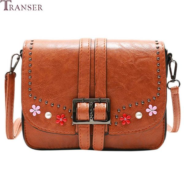 

transer small women bag 2020 fashion handbag mini vintage leather rivet shoulder bags women messenger bag bolso mujer purse #30