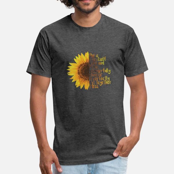 

sunflower she is life itself wild and onderfu t shirt men character 100% cotton crew neck pattern crazy authentic summer kawaii shirt