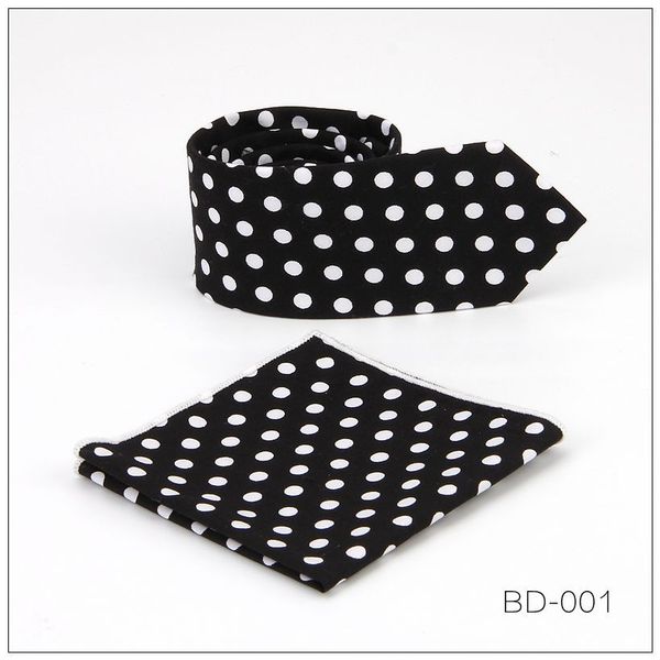 

men jacquard polka dot skinny designer neck tie groom wedding business party necktie pocket square set handkerchiefs hanky necktie, Black;blue