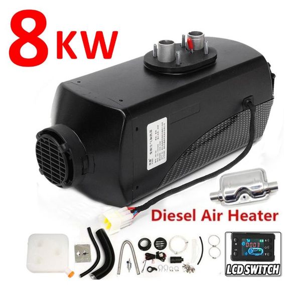 

8kw black single hole heater air parking heater rotary switch lcd switch and digital with muffler