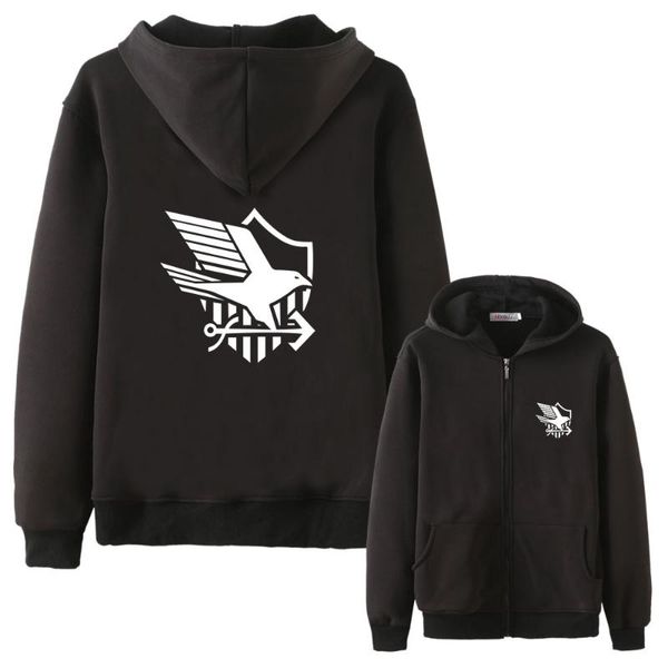 

high q game azur lane thin hoodies luminous fleece causal coat black long sleeves blouse