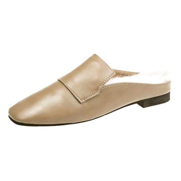 

fall/winter 2020 new muller fashion wild plush plus size female slippers, Black