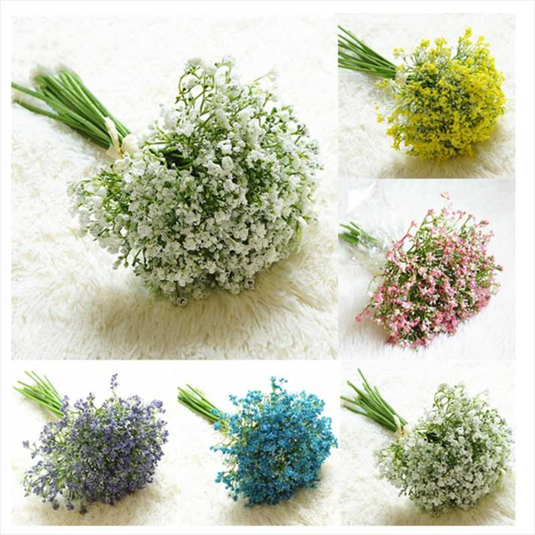 

decorative flowers & wreaths 1 bouquet gypsophila artificial with lace fake silk for wedding party home decoration valentine's day gift