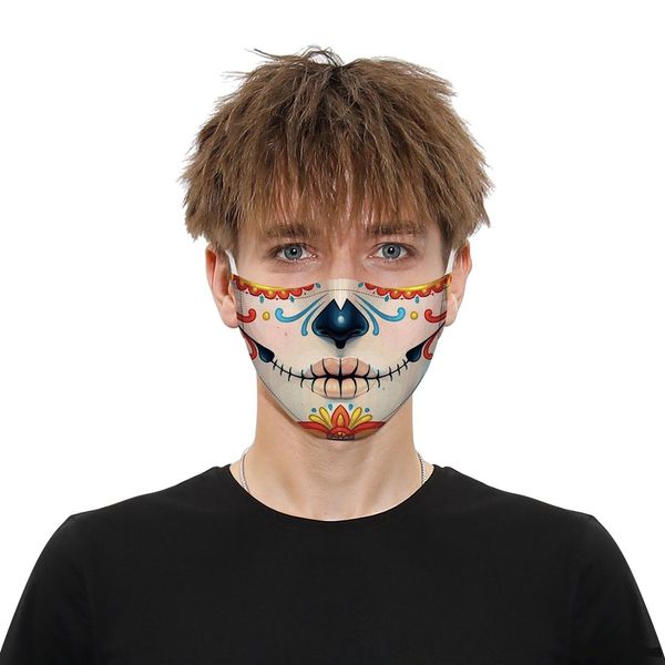 

in stock selling skull mask outdoor sports halloween party role-playing mask reusable dust-proof warm windproof cotton party mask