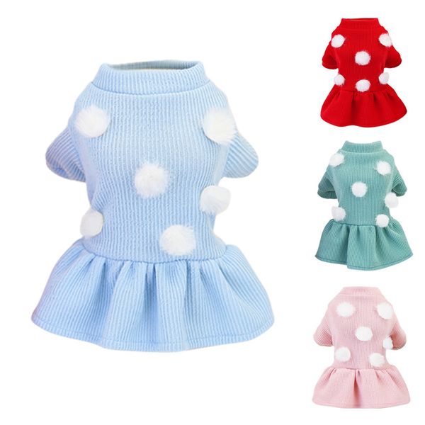 

dog apparel pet dress outfit autumn winter sweater small medium dogs girl warm puppy yorkshire