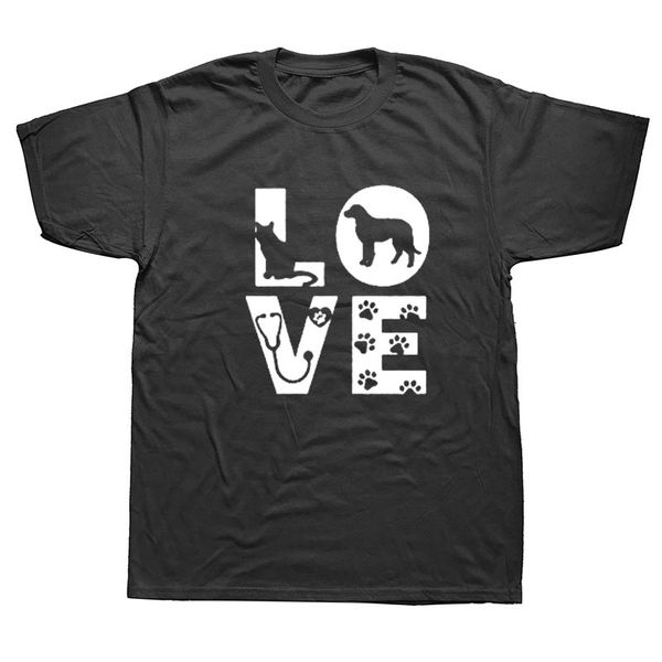 

футболка новизна топы смешной мужчины crew neck vet tech любовь животные ветеринар технология проблемные короткий рукав футболки