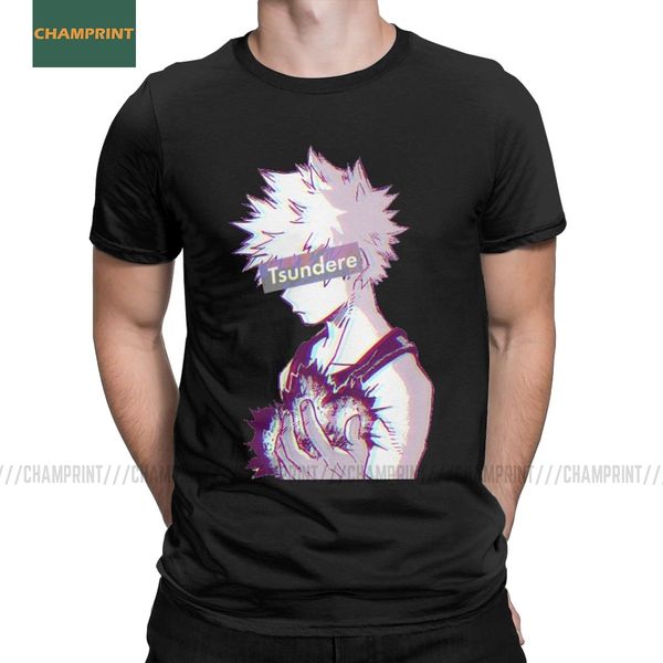 

tsundere bakugo boku no hero academia t-shirts men cotton t shirts manga izuku all might anime short sleeve tees 4xl 5xl 6xl top
