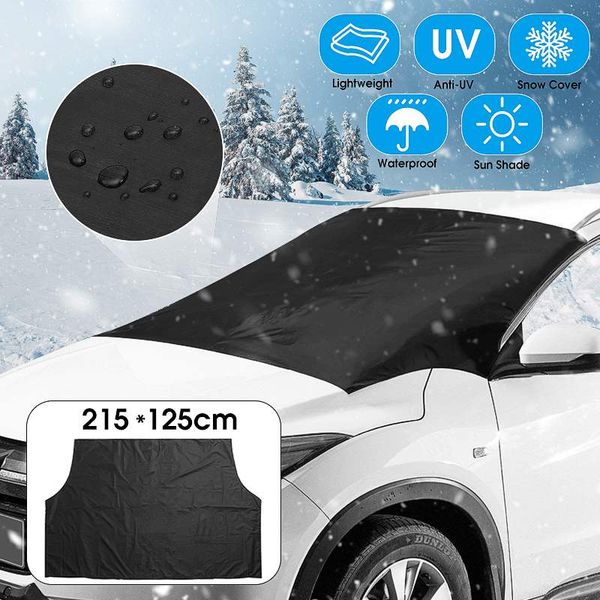 

215x125cm magnetic car windscreen cover anit snow sun ice shield front windshield sunshades waterproof protector winter