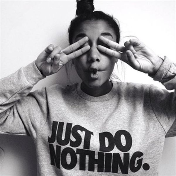 

just do nothing letters hoodies women pullovers autumn long sleeve casual sweatshirts female girls hoodies women tracksuits, Black