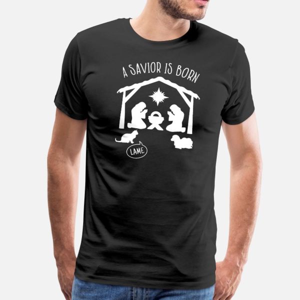 

иисус рождение спасителя рождается атеистические рождественские футболки рубашки мужчины создать с коротким рукавом s-xxxl одежды anti-wrink