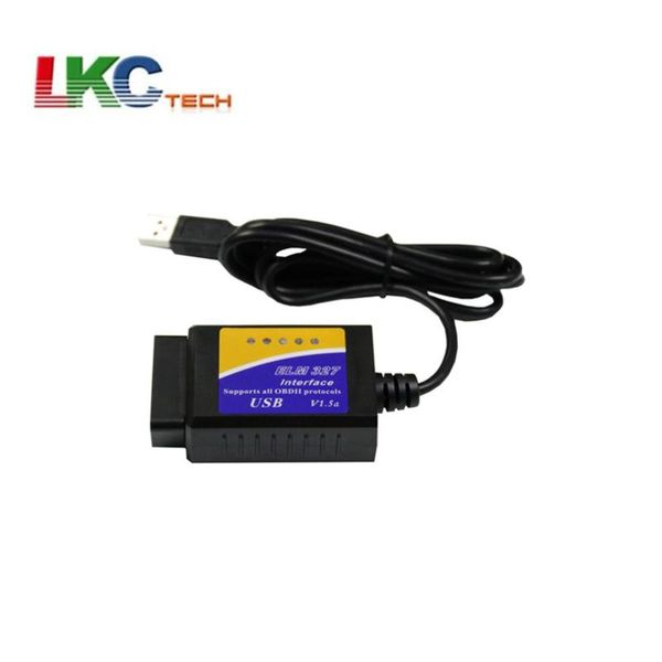 

50pcs dhl elm 1.5 usb v04hu car styling code reader interface obd2 obdii elm 327 v1.5 scan diagnostic scanner interface