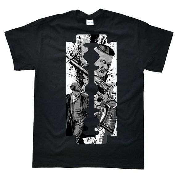 

2019 new summer casual tee shirt men's peaky razorblade t-shirt