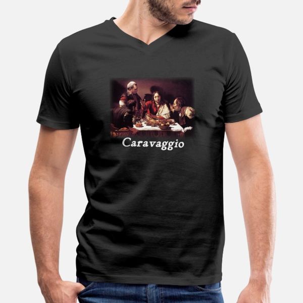 

caravaggio supper at emmaus blk t shirt men cute cotton s-3xl slim cute authentic spring autumn pictures shirt