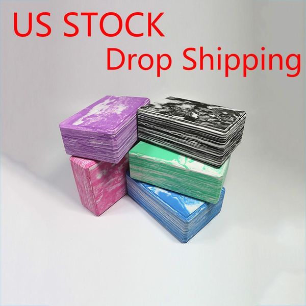 

us stock 1 pcs eva waterproof yoga blocks pilates foam brick fitness gym home workout equipment exercise fy6158