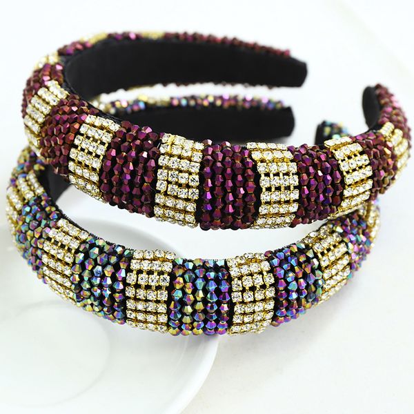 

vintage luxurious full bead pearl rhinestone bezel hair band women headband girls hair accessories clips opaska do wlosow