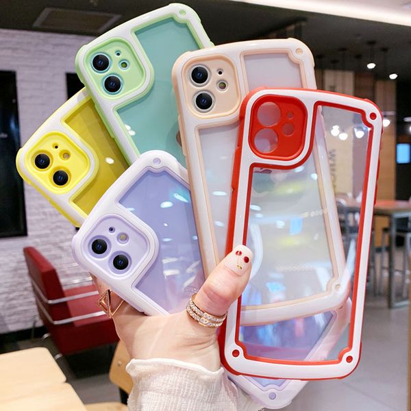 

camera protection phone case for iphone12 11pro max xr xs max x 8 7 7 plus 11pro matte transparent back cover