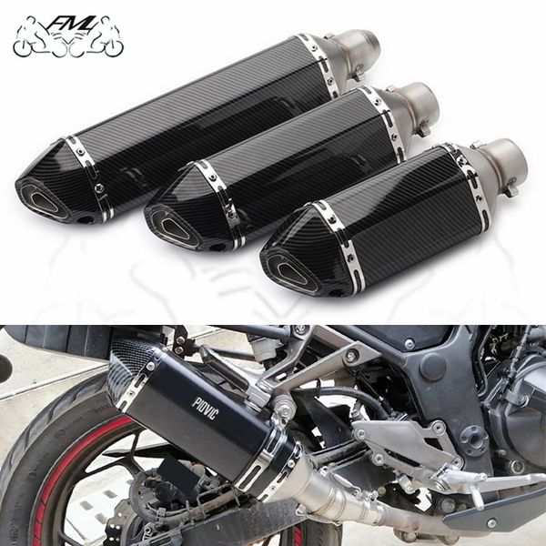 

universal 36 51mm accessories motorcycle ak exhaust pipe modified muffler pipe for fz8 fz6r xj6 mt-07 mt09 mt03 r6 r1 r3
