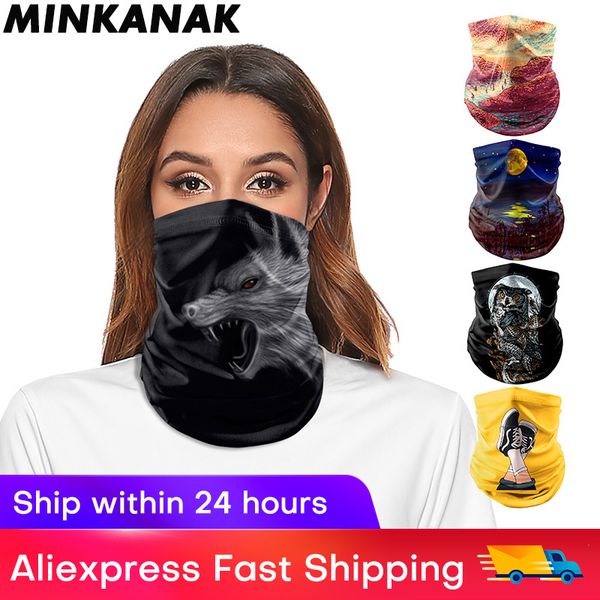 

minkanak 2020 cool style turban scarf multifunctional seamless tubular magic turban scarf tube gift headscarf unisex, Blue;gray