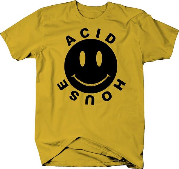

acid house techno smile happy face color tshirt brand fashion tee shirt