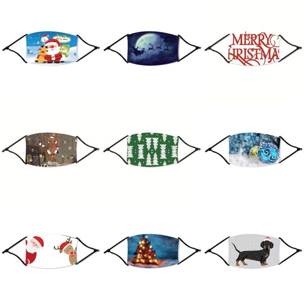 

fashion camouflage face protection christmas mask nose ventilate christmas masks womenpattern elastic ear christmas mask dust prev#48833, Black