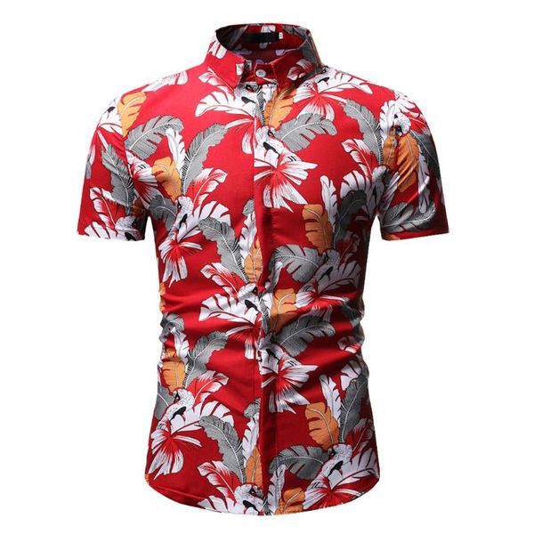 

men's casual shirts personality summer slim short sleeve printed blouse w412, White;black