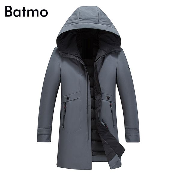 

2018 new arrival winter warm 90% white duck down hooded long jakcets men,winter men's coat,plus-size 18011, Black