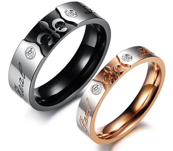 

King Queen Couple Band Engraved Ring Personality Designe Our Name on the Ring Romantic Titanium Steel Men Women Engagement11