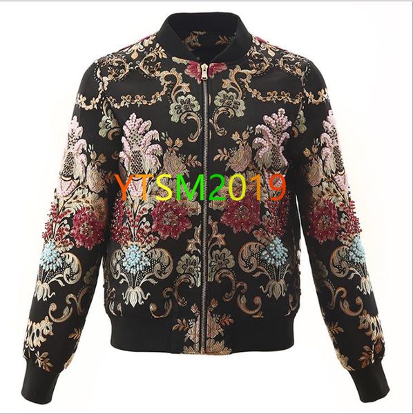 

beads coat print jacket women's warm casual outer clothing fashion outer garment windbreaker winter jacket overdress, Black;brown