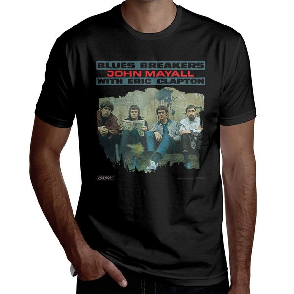 

men t shirts john mayall with eric clapton blues breakers round neck casual cotton short sleeve tee black t-shirt tee