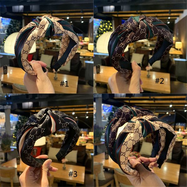 

red and green striped headband retro korean web celebrity headband wide side hair card silk stitching western style knotted headband kfj715, Slivery;white