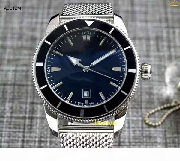 

luxury super automatic silver mens watch ocean men watches stainless stell wristwatches, Slivery;brown