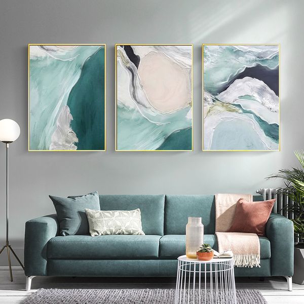 

watercolor abstract oil painting texture green canvas art paintings for living room bedroom posters and prints wall poster decor
