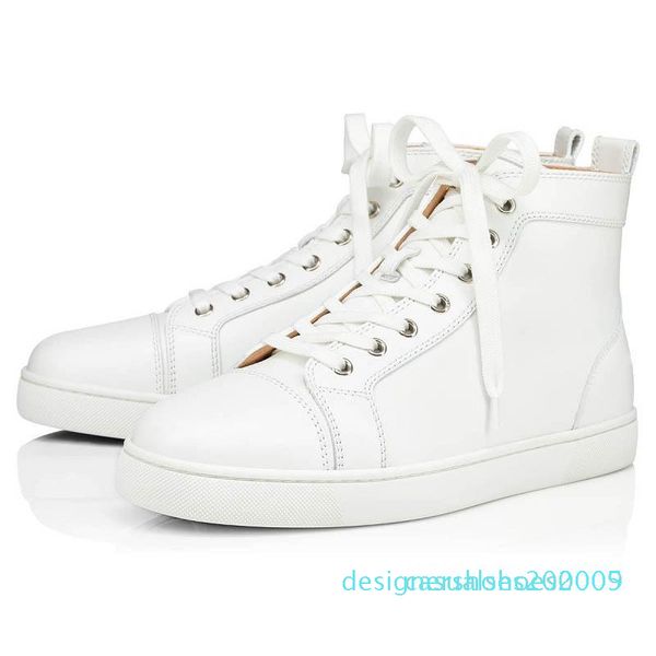 

with box 2020 new red bottoms shoes for mens womens designer spike suede leather platform red bottom fashion luxury casual sneakers4 d05, Black