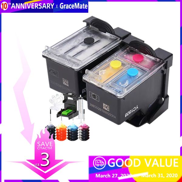 

ink cartridges gracemate replacement for 65 65xl compatible deskjet 3720 3722 3723 3732 3752 3755 3758 all-in-one printer