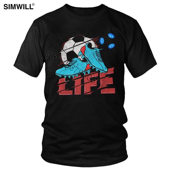 

football life cup t-shirts classic design pure cotton tees men short sleeved soccer player fan gift t shirt oversized apparel