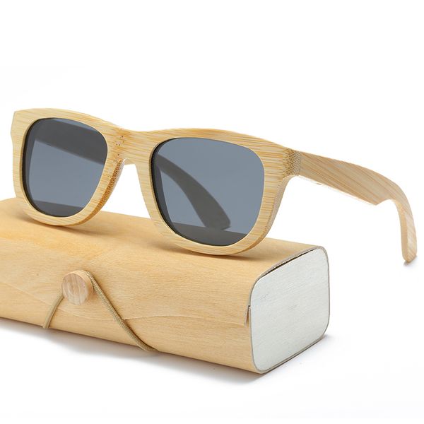 

wood sunglasses men women square bamboo women for men women mirror sun glasses retro de sol masculino 2017 handmade with case t200103, White;black