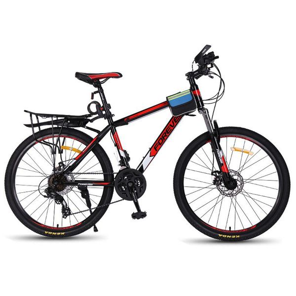 

dual disc brake speed 24/26 inch carbon steel car front and rear shock absorbers simple mountain bike lightweight