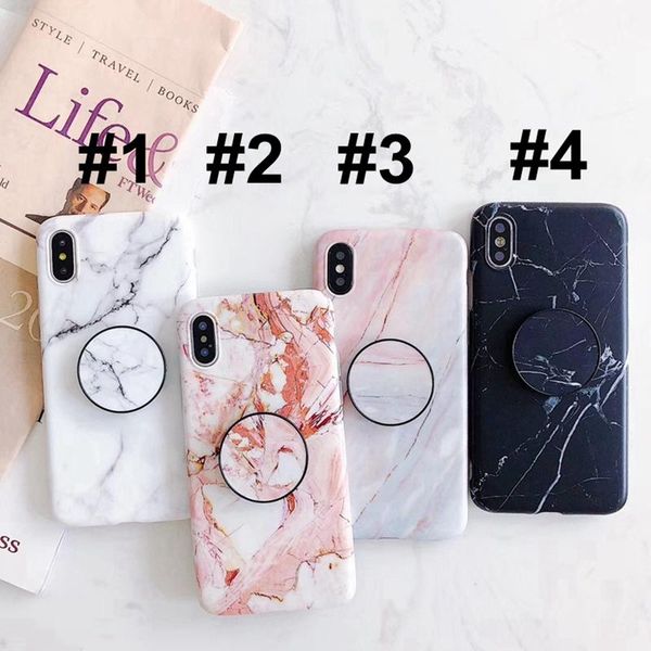 

cgjxsuniversal soft tpu phone case cover with marble expandable grip phone holder stand cell phone holder for iphone 11 pro max xs xr