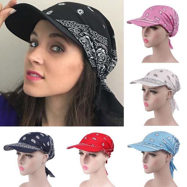 Sagace Hüte 2020 Einfaches Design Frauen Indien Muslim Retro Floral Baumwolle Handtuchkappe Krempe Turban Baseballmütze Wrap Kreative Druckkappe