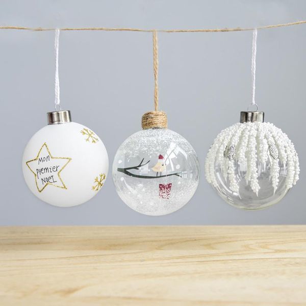 

8cm diy christmas ball ornaments for christmas tree decor xmas new year holiday sale