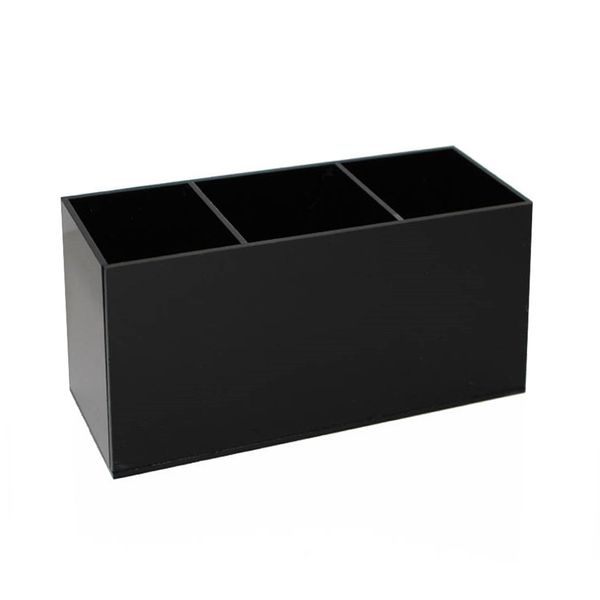

plastic 3 slot drawer cosmetics holder makeup storage box brushes organizer