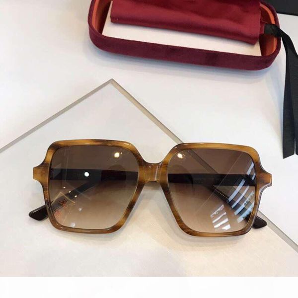 

0375 square sunglasses 0375s havana brown gradient luxury designer sunglasses shades uv400 new with box, White;black