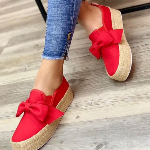 

women flats woman comfortable flats platform women's bowtie fashion casual footwear plus size elastic band shoes female, Black